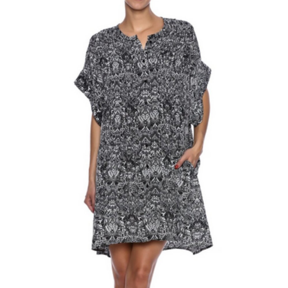 IRO delilah printed dress tunic size 40/ large